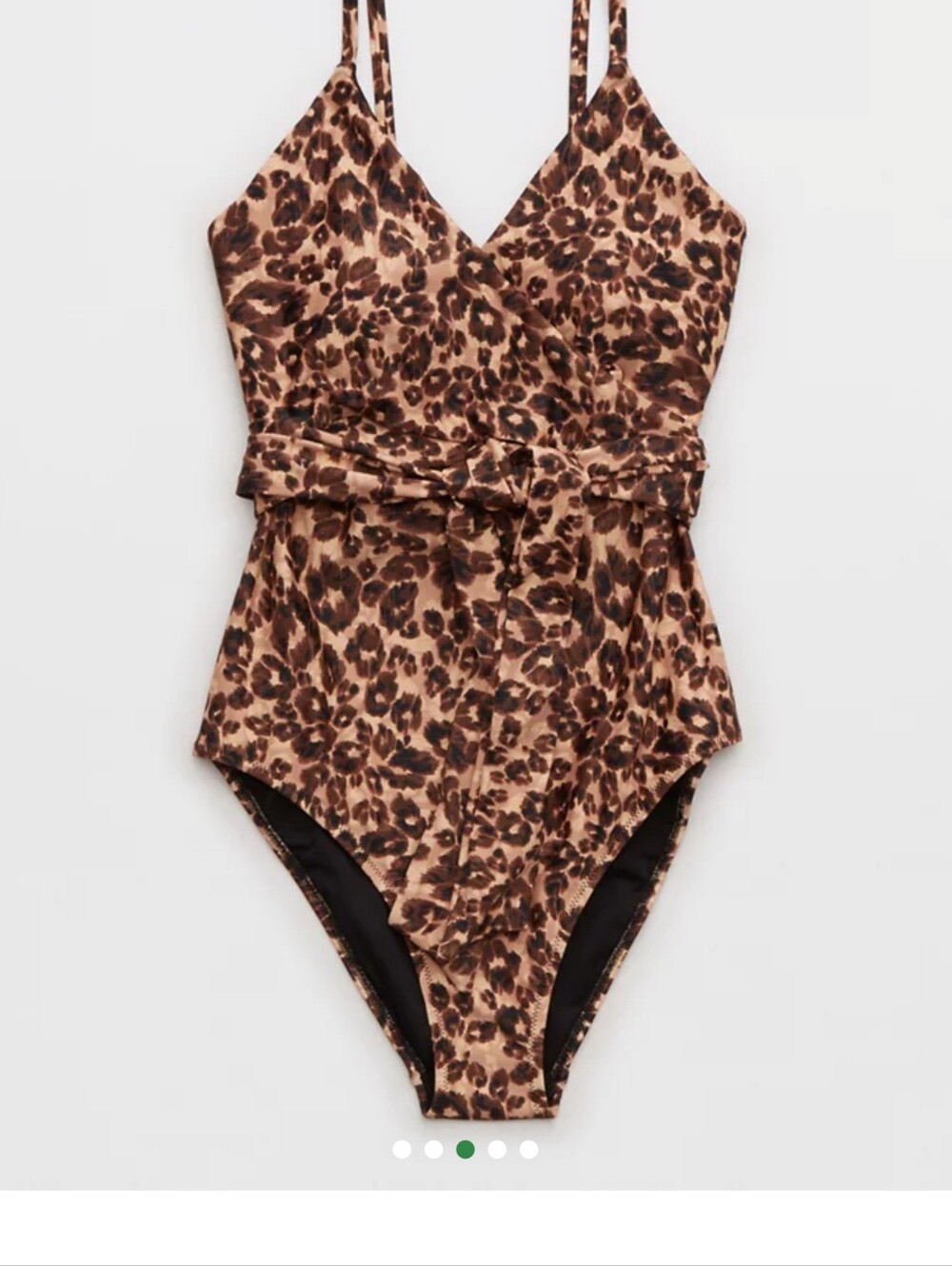Aerie Leopard Wrap One Piece Swimsuit